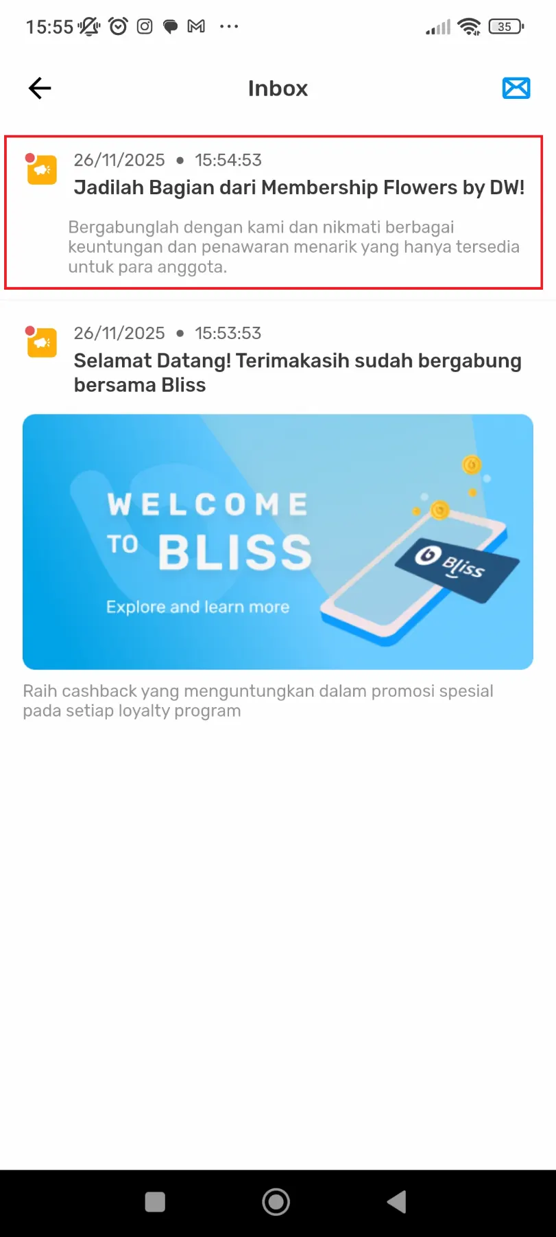 menerima undangan loyalty program